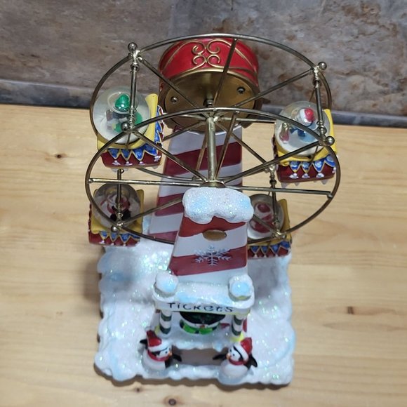 VTG Musical Ferris Wheel Snow Globe Windup Plays Nutcracker Suite March - Picture 3 of 11